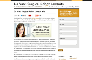 Da Vinci Surgical Robot Dangers