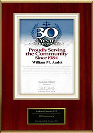 Audet & Partners, LLP 30 Years of Service