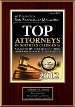 Audet & Partners, LLP San Francisco Magazine Top Attorneys 2012